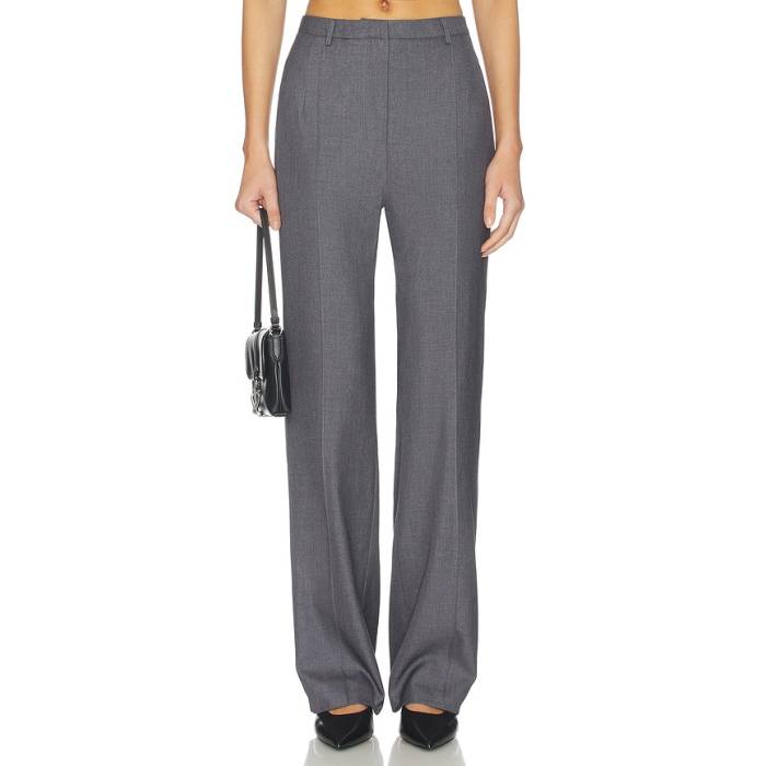 Aexae 【 Twill Pleated Straight Leg Trouser Women Dark Grey 】 レディース 薄墨色 薄墨色