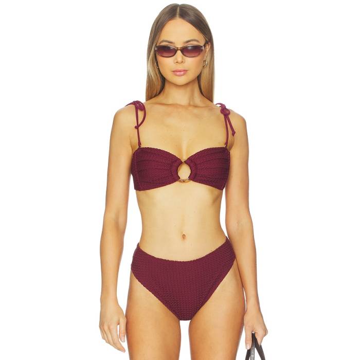 モンシー Montce 【 Tori Bandeau Bikini Top Women Maroon Crochet 】 レディース マルーン|スニケス