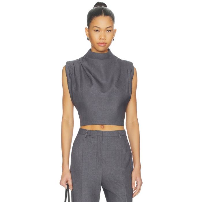 Aexae 【 Twill Clouched Crop Top Women Dark Grey 】 Crop クロップ レディース 灰色 グレー|スニケス