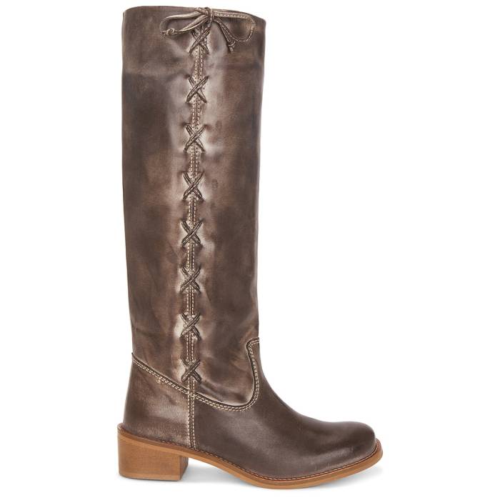 Dico Copenhagen 【 Ann Side Laces Gaucho Boot Women Dark Brown 】 ブーツ レディース 赤銅色 赤銅色