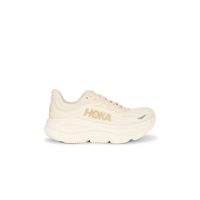Hoka 【 Bondi 9 Sneaker Women Vanilla \u0026Amp; Birch 】 靴 スニーカー レディース
