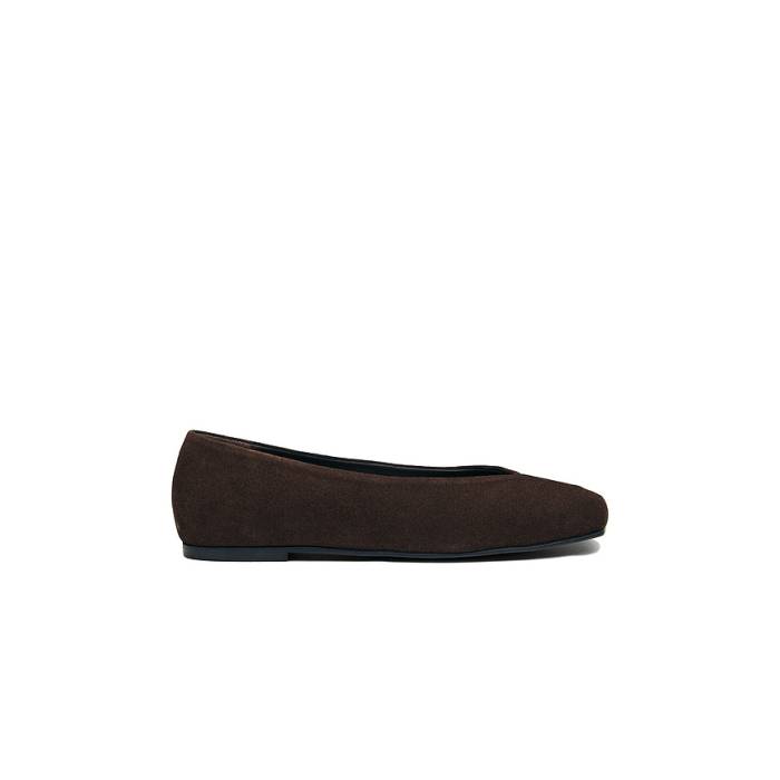 Alohas 【 Katia Suede Ballet Flat Women Suede Brown 】 スエード・スウェード レディース スエード・スウェード 赤銅色 赤銅色