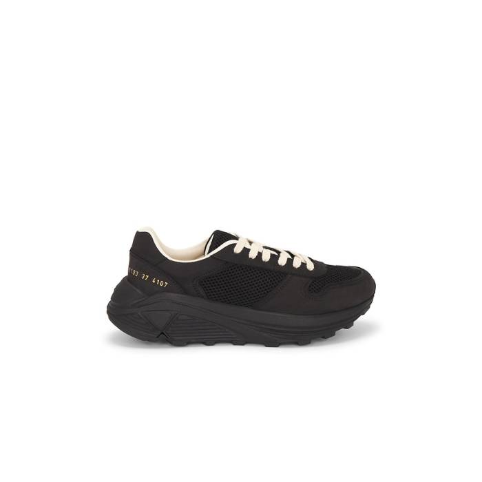 コモンプロジェクト Common Projects 【 Premium Runner Sneaker Women Black \u0026Amp; Off White 】 Premium 割り増し金 靴 スニーカー レディース 黒いこと 黒いこと 白いこと 白いこと
