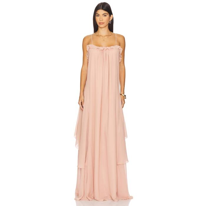 Tularosa 【 Larissa Maxi Dress Women Dusty Rose 】 お召しもの レディース Rose サクラ色 レディースファッション-ドレス