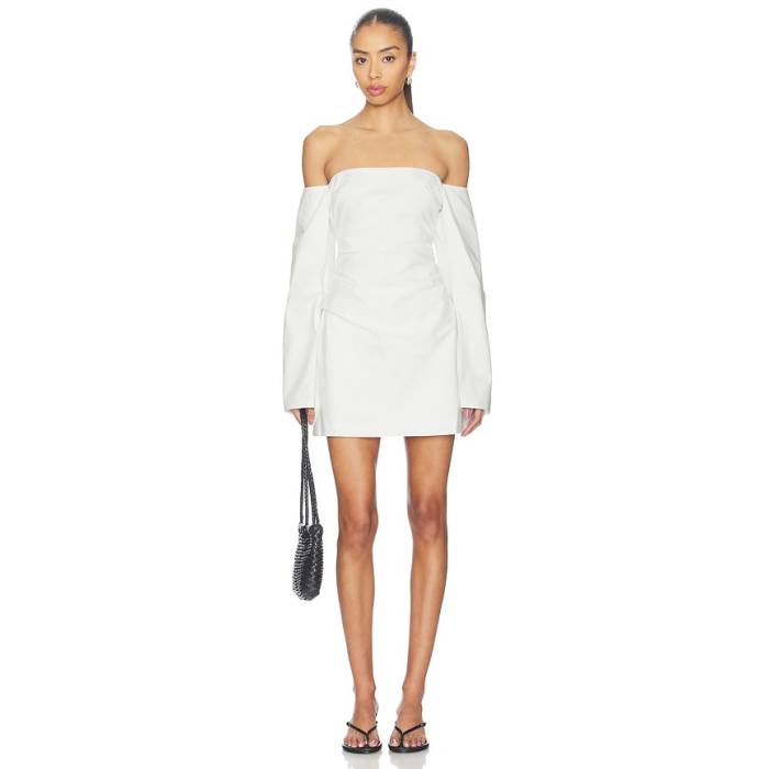 Sir. 【 Martina Sleeved Mini Dress Women Ivory 】 お召しもの レディース 象牙色