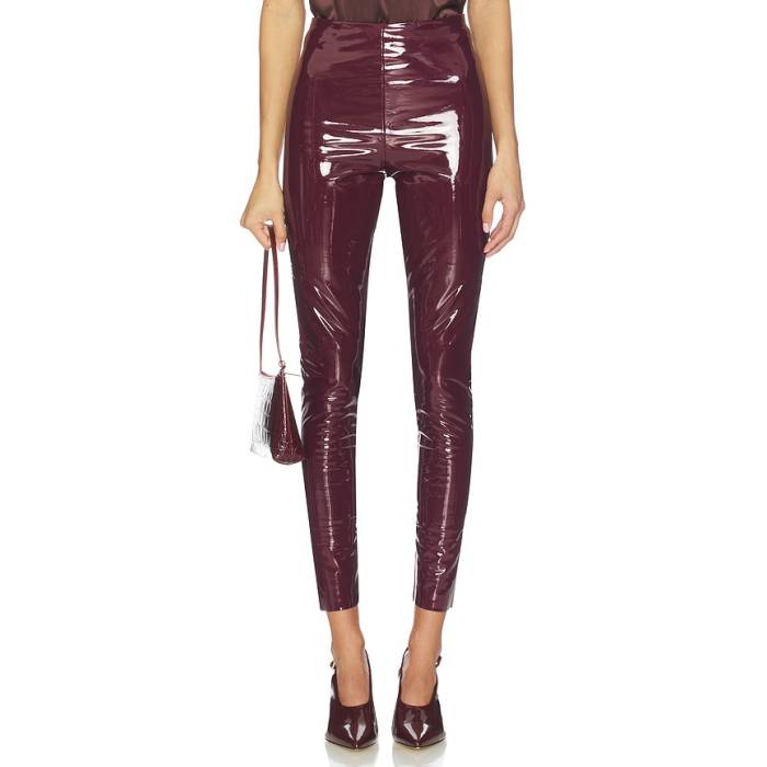 命令すること Commando 【 Faux Patent Leather Legging Women Burgundy 】 専売特許 なめし革 レディース ぶどう酒色・バーガンディー