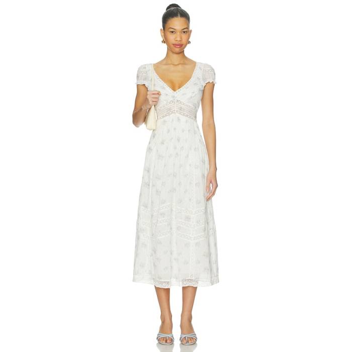 Loveshackfancy 【 Suvi Dress Women Arctic Vanilla 】 お召しもの レディース