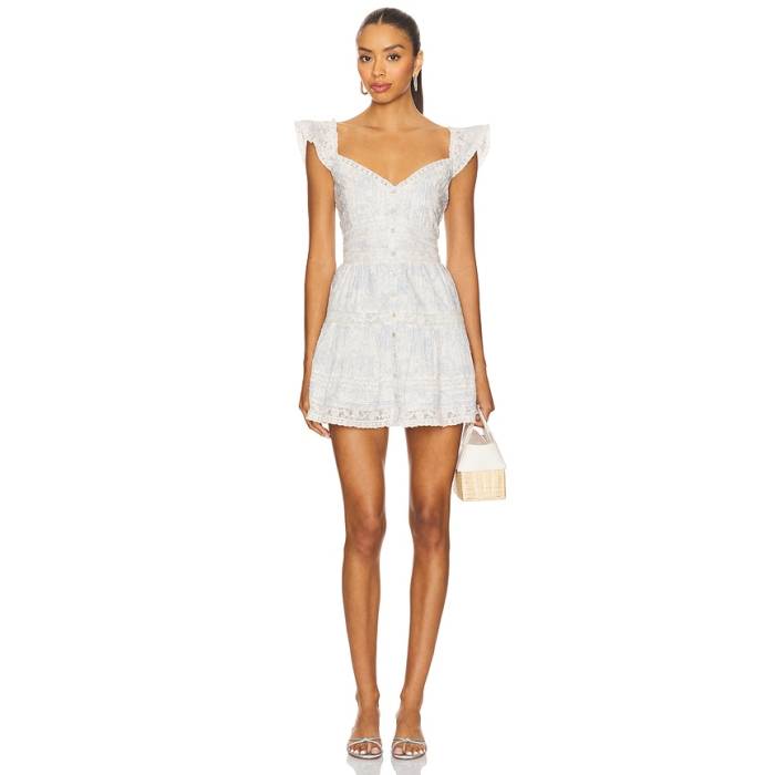 Loveshackfancy 【 Rietta Dress Women Blue Cove 】 御召しもの レディース 青味 青み