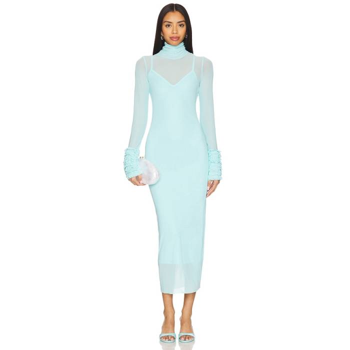 Afrm 【 Ariel Dress Women Soft Turquoise 】 お召しもの レディース