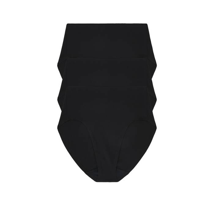 Negative Underwear 【 Base High Rise Brief 3-Pack Women Black 】 御機嫌 ライズ 3個入 レディース 黒いこと 黒いこと