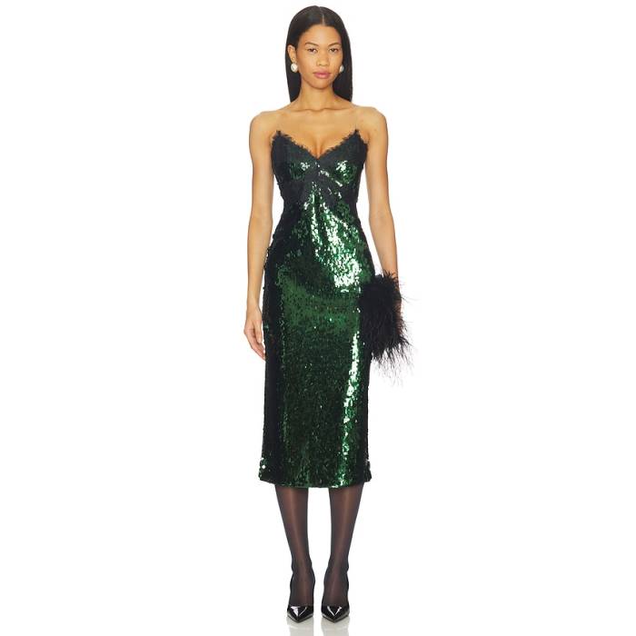Retrofete 【 Ellen Dress Women Pine 】 御召しもの レディース