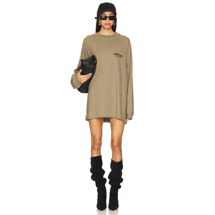 Fear Of God Essentials 【 Jersey Long Sleeve T-Shirt Unisex Heather Gray 】 プルオーバー Sleeve 捩り プルオーバー ユニ一発やる heather ギョリュウモドキ gray 薄墨色・薄墨色・薄墨色
