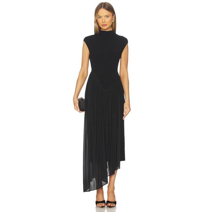 Et Ochs 【 Francis Knit Combo Midi Dress Women Black 】 編み物 御召しもの レディース 黒いこと 黒いこと