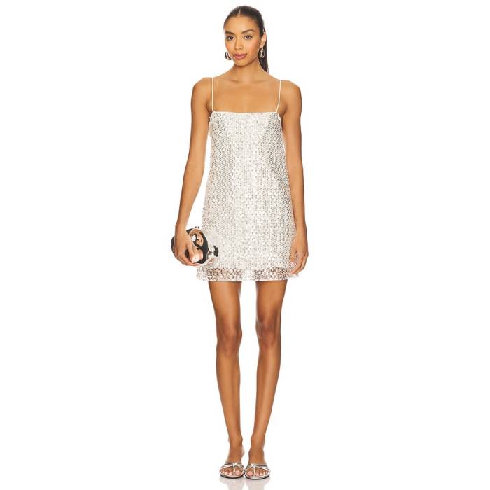 Shona Joy 【 Asteri Mini Dress Women Silver 】 お召しもの レディース Silver しろがね色・しろがね色