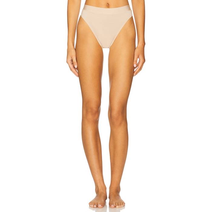 Cuup 【 High Waist Modal Thong Women Sand 】 御機嫌 レディース 砂色・砂子