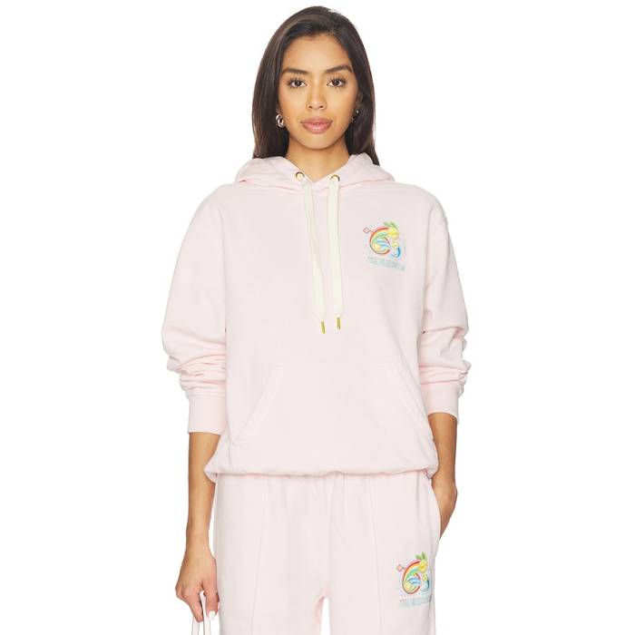 カサブランカ Casablanca 【 Manga Tennis Ball Printed Hoodie Women Pink 】 庭球 フーディー パーカー レディース pink さくら色