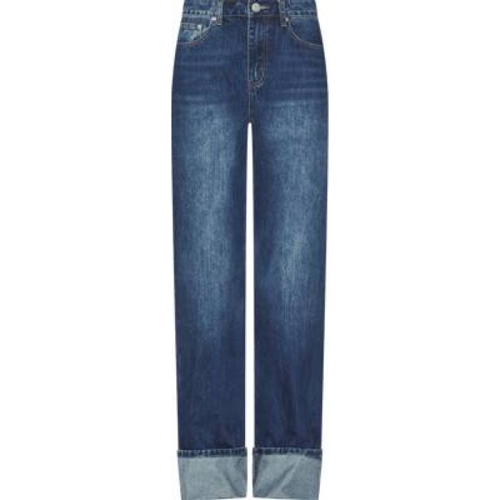 Superdown 【 Lulu Cuffed Jean Women Dark Wash Blue 】 レディース 青色 ブルー｜スニケス