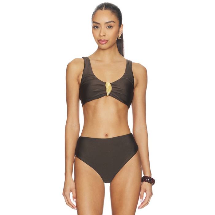Simkhai 【 Veyra Shell Bikini Top Women Chocolate 】 shell 甲殻 レディース