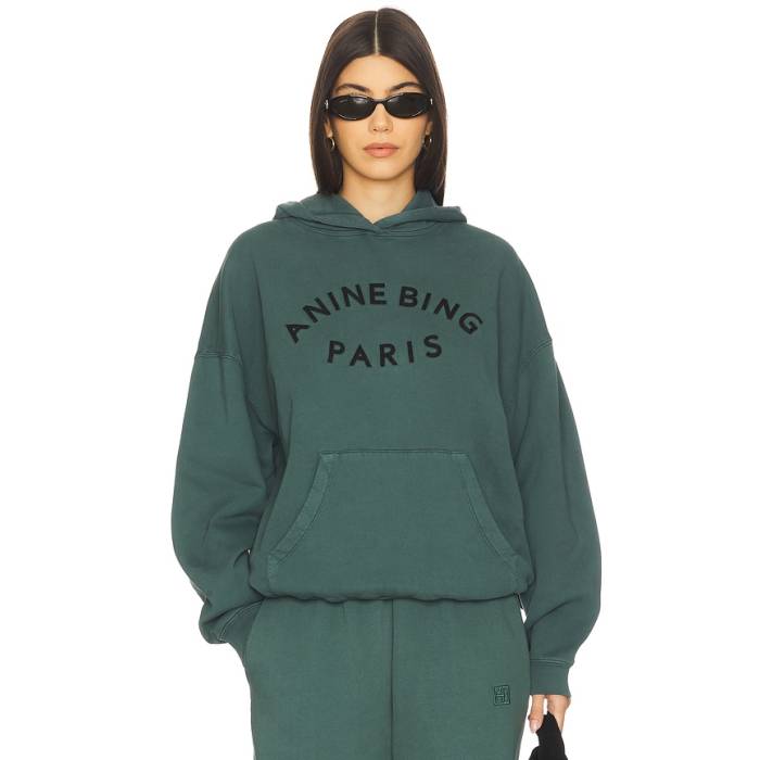 Anine Bing 【 Harvey Paris Sweatshirt Women Dark Teal 】 汗水 調教師 レディース