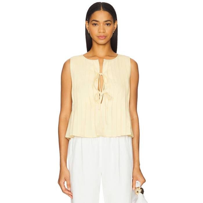 Elodie The Label 【 Kali Linen Top Women Yellow 】 レディース yellow 黄味がかった・黄み