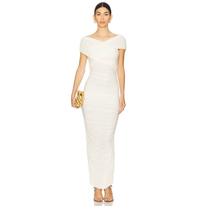 Ronny Kobo 【 Amira Dress Women Ivory 】 御召しもの レディース 象牙色