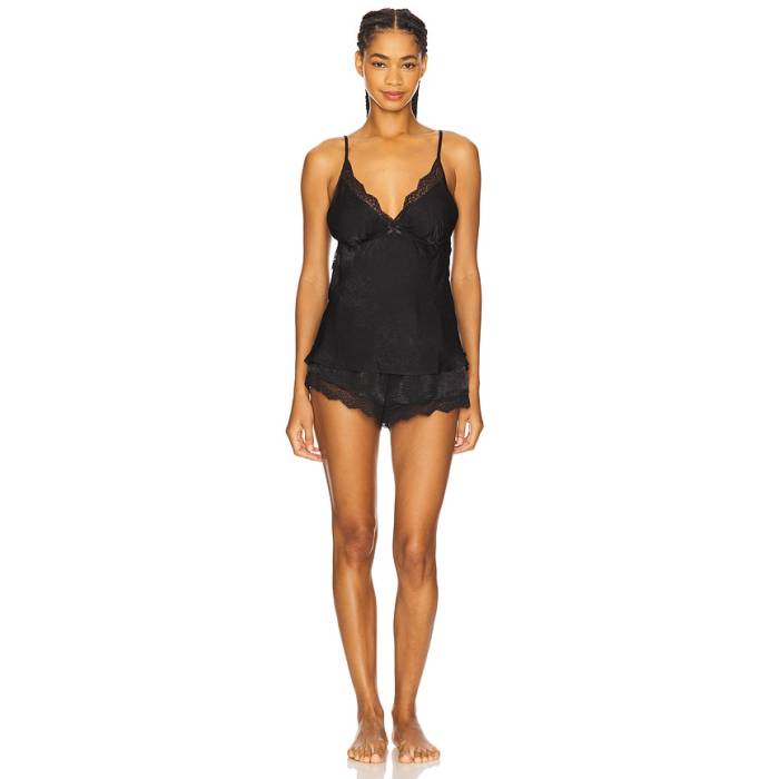 Flora Nikrooz 【 Madelyn Sueded Charm Cami Set Women Black 】 レディース 黒いこと 黒いこと