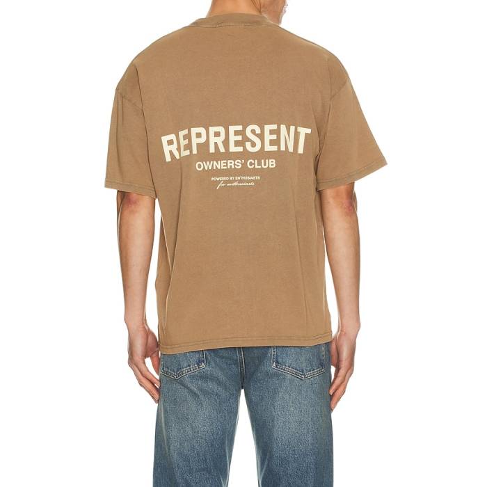 Represent 【 Owners Club Tee Men Almond 】 野球クラブ プルオーバー メンズ