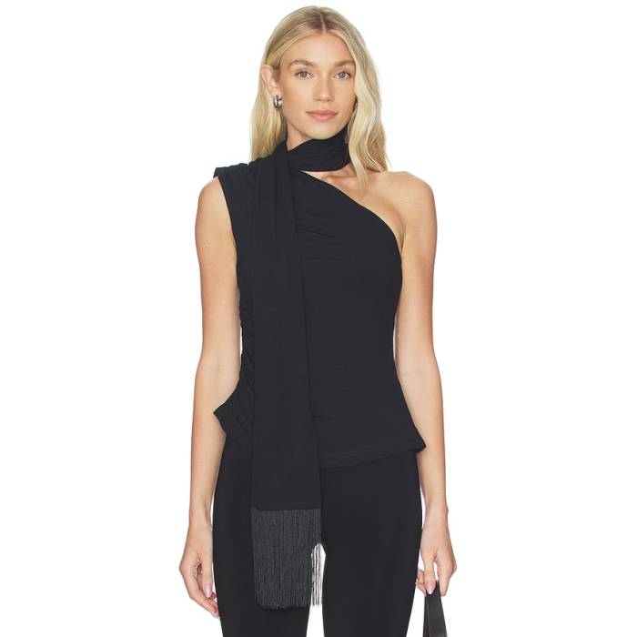 More To Come 【 Aelin Scarf Top Women Black 】 えり巻き レディース 黒いこと 黒いこと