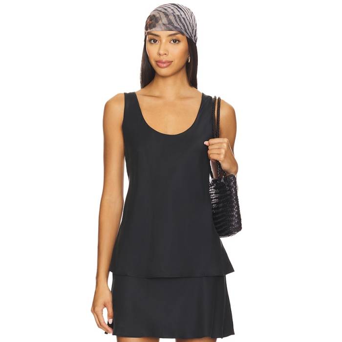 Eaves 【 X Coco Nico Silk Tank Women Black 】 タンクトップ レディース 黒色 ブラック｜スニケス