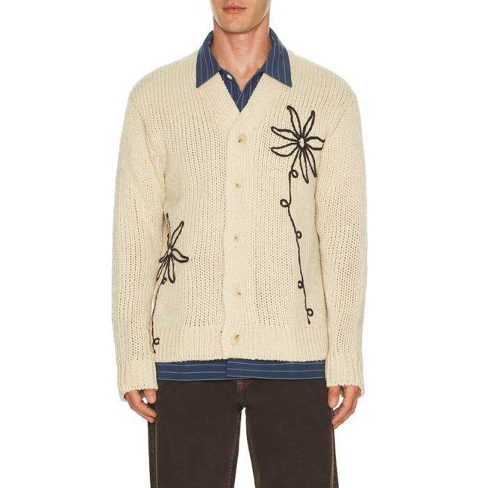 ノーナショナリティトゥーサウザンセブン Nn07 【 Mika Flower Cardigan Men Ecru 】 カーディガン メンズ|スニケス