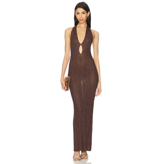 Misha 【 Echo Knit Dress Women Espresso 】 ニット ドレス レディース｜スニケス