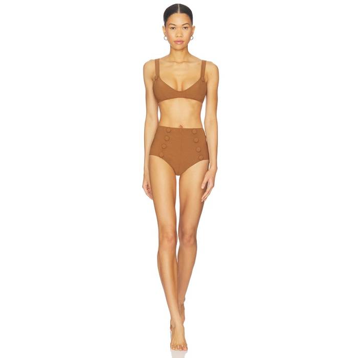 Lisa Marie Fernandez 【 Magdalena High Waist Bikini Set Women Caramel 】 ご機嫌 レディース