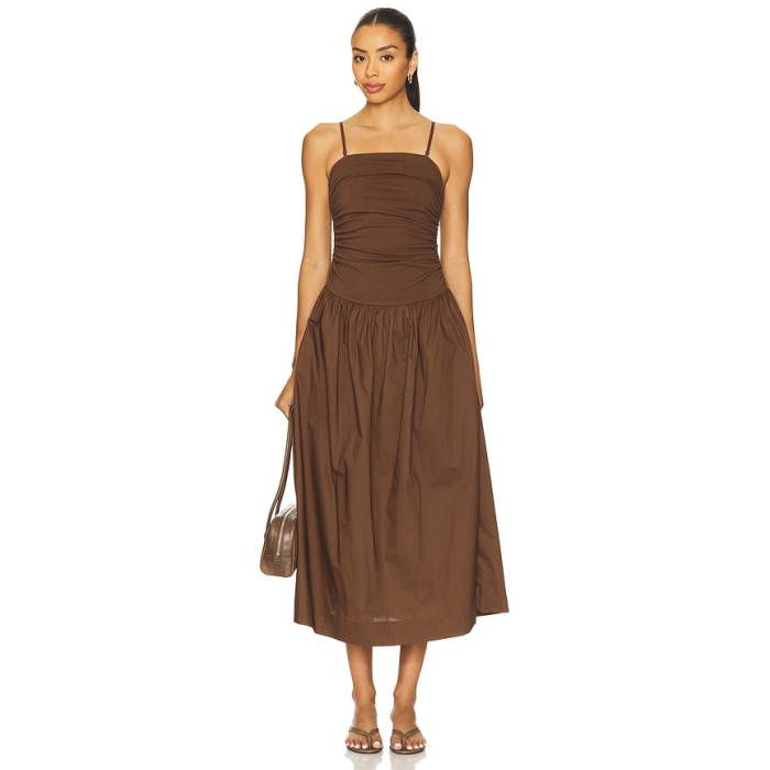 ネバーフリードレス Never Fully Dressed 【 Lola Dress Women Chocolate 】 お召しもの レディース