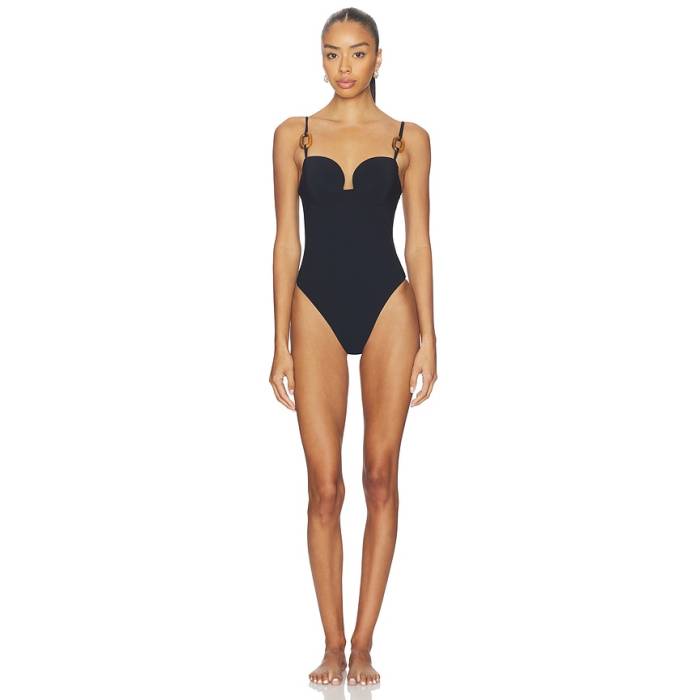 Magda Butrym 【 One Piece Swimsuit Women Black 】 海水着 レディース 黒いこと 黒いこと