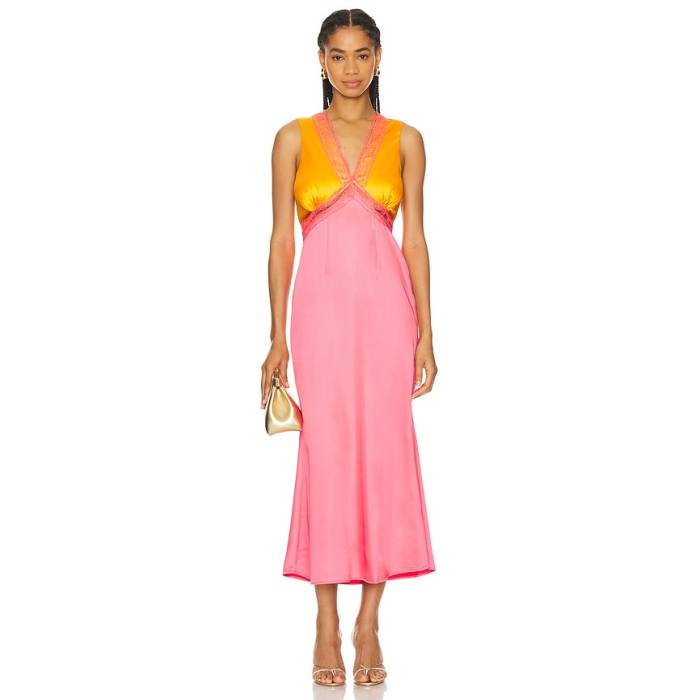 ネバーフリードレス Never Fully Dressed 【 May Dress Women Pink \u0026Amp; Orange 】 ドレス レディース pink ピンク orange 橙・オレンジ
