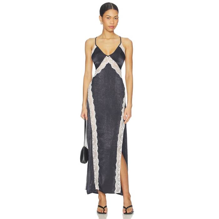 フリーピープル Free People 【 Some Kind Of Love Maxi Slip Dress Women Black Combo 】 ドレス レディース 黒色 ブラック|スニケス