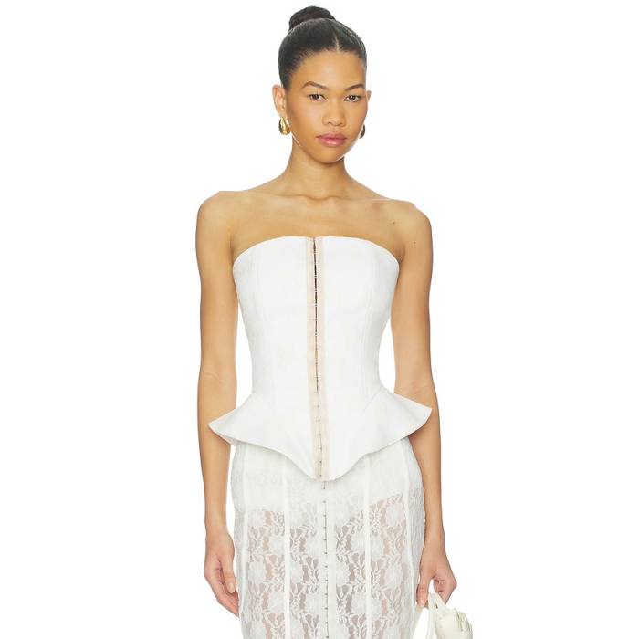 Aniye Records 【 Nilde Bustier Top Women Almond 】 レディース