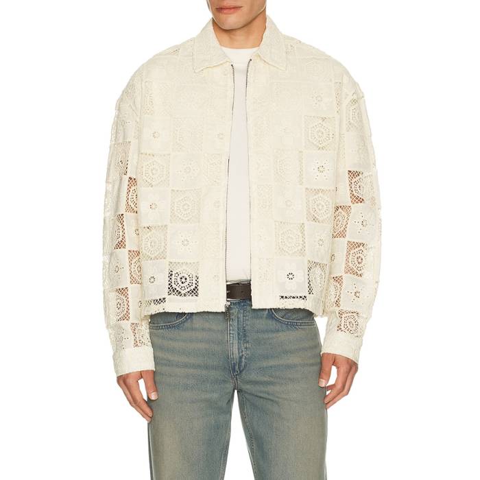 Honor The Gift 【 Crochet Full Zip Jacket Men Bone 】 Jacket ジャケット メンズ