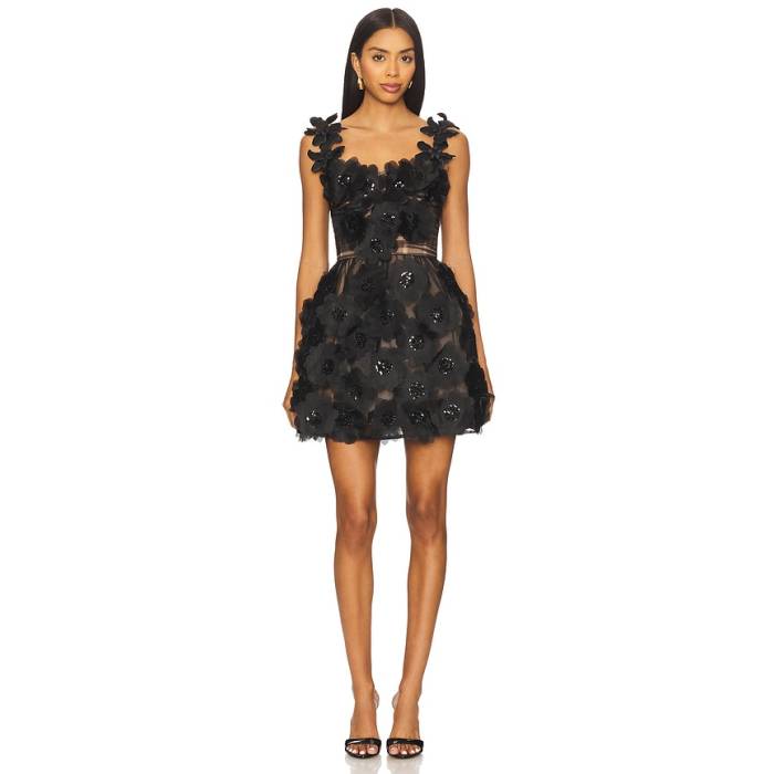 Bronx And Banco 【 Rosalie Noir Mini Dress Women Black 】 御召しもの レディース 黒いこと 黒いこと