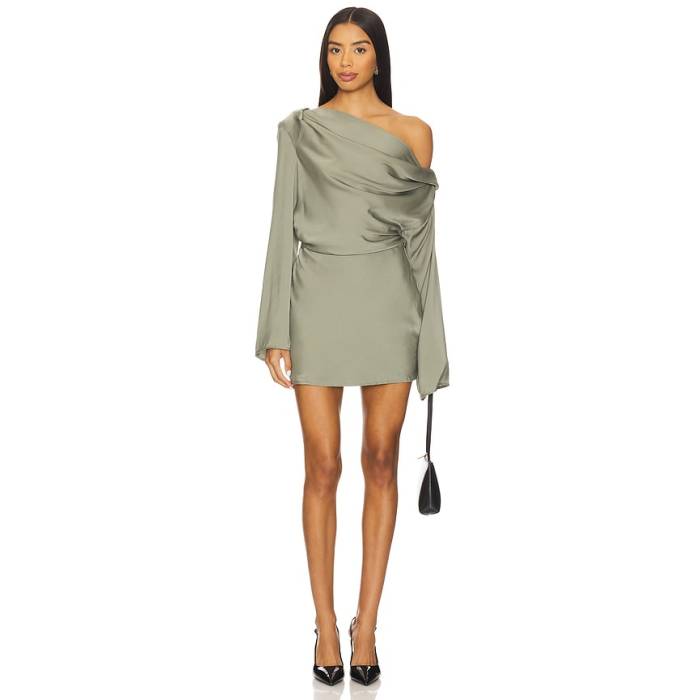 Sndys 【 Calissa Mini Dress Women Khaki 】 御召しもの レディース カーキ