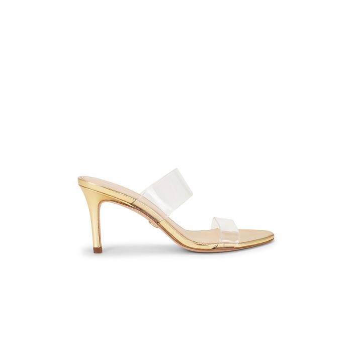 Veronica Beard 【 Asha 75 Sandal Women Clear \u0026Amp; Pale Gold 】 レディース ゴールド
