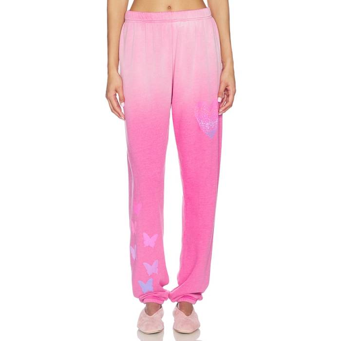 Lauren Moshi 【 Butterfly Heart Sweatpant Women Dark Pink Ombre 】 レディース pink サクラ色