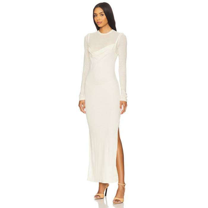 ナヌーシュカ Nanushka 【 Linora Dress Women Creme 】 御召しもの レディース