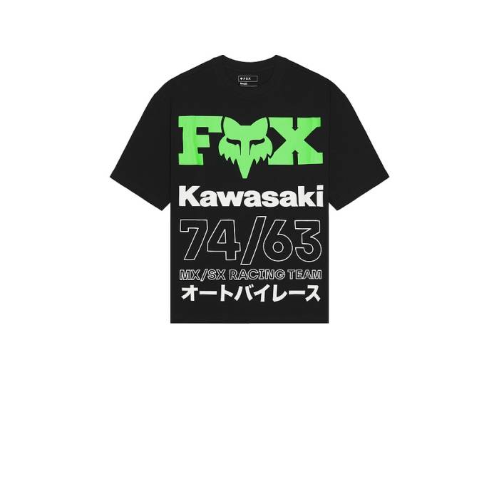 Fox Racing 【 X Kawasaki Oversized Tee Men Black 】 プルオーバー メンズ 黒いこと 黒いこと