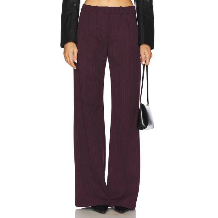 アマンダアプリチャード Amanda Uprichard 【 Slater Pants Women Burgundy 】 レディース ぶどう酒色・バーガンディー
