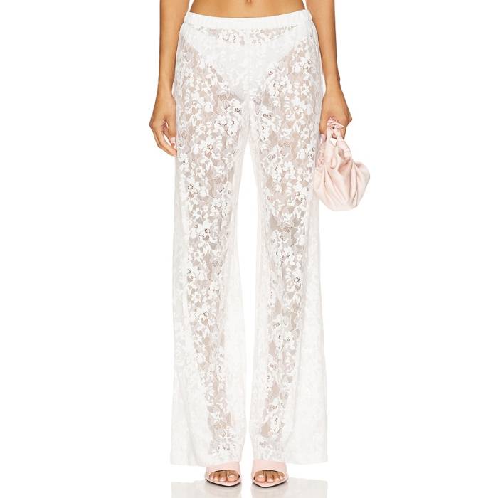 アマンダアプリチャード Amanda Uprichard 【 X Revolve Mariko Pants Women Ivory 】 レディース アイボリー｜スニケス