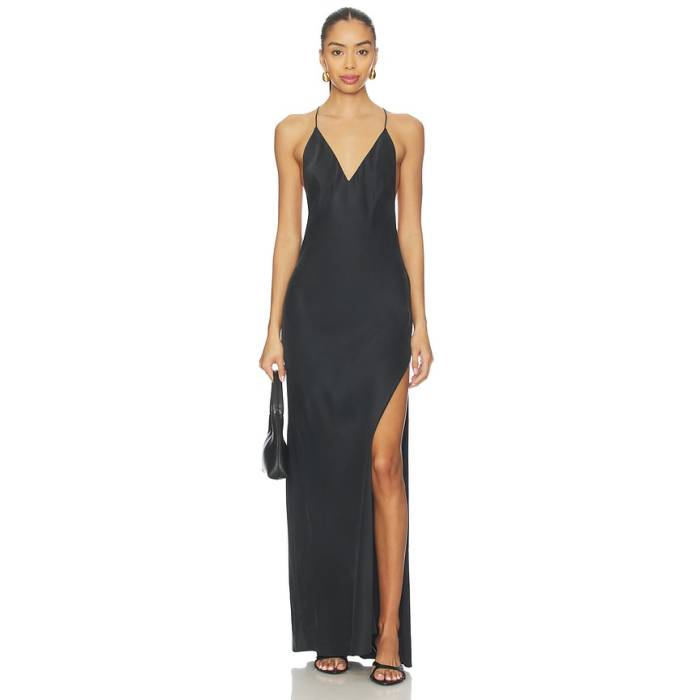 Eaves 【 Lydia Silk Maxi Dress Women Black 】 お召しもの レディース 黒いこと 黒いこと