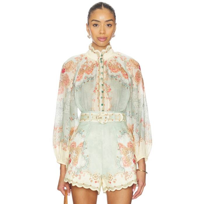 ジマーマン Zimmermann 【 Daylight Blouse Women Wallpaper Floral Mint 】 レディース