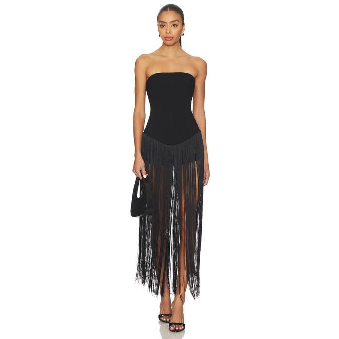 Superdown 【 Tea Fringe Romper Women Black 】 ロンパース レディース 黒いこと 黒いこと