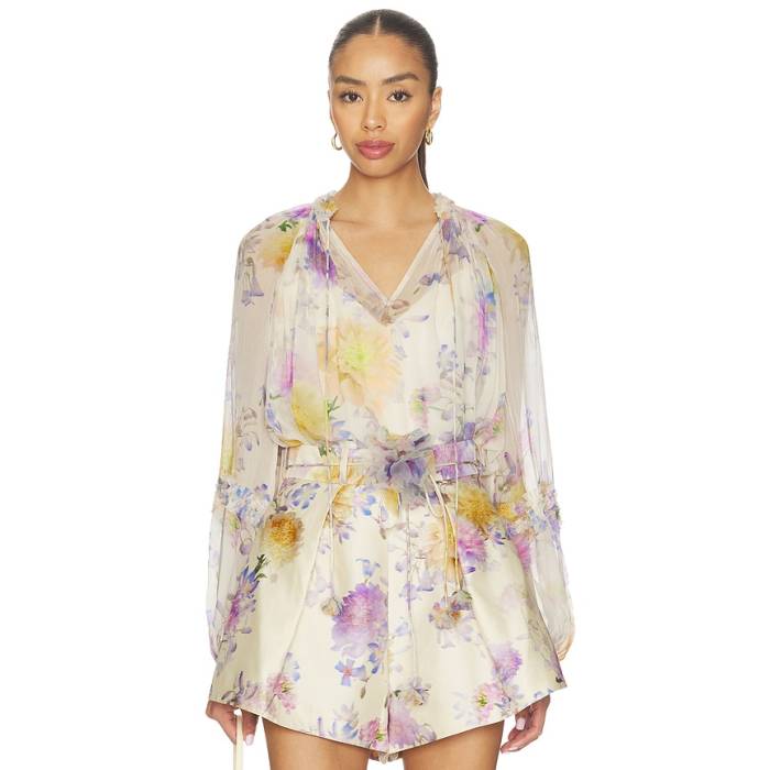 ジマーマン Zimmermann 【 Luna Ruffle Billow Blouse Women Cream Dahlia 】 レディース 皮膚軟化剤